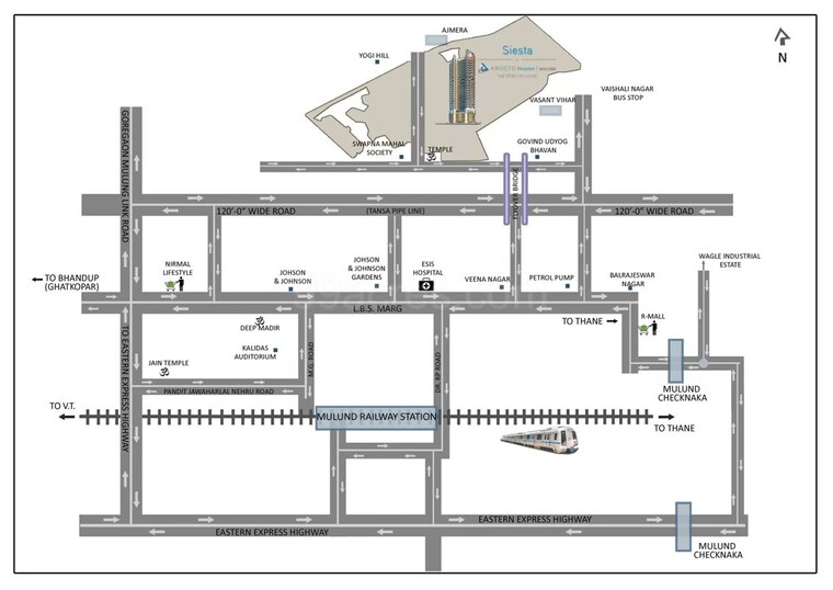 Floor Plan, prestige-siesta 3 Bedroom 1440 Sq.Ft. Apartment In Mulund West Mumbai 10365833