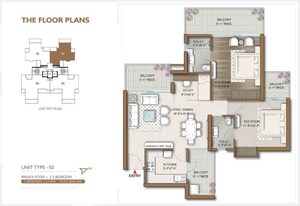 Floor Plan in 3 BHK Apartment at M3M Capital, Sector 113 – for Sale