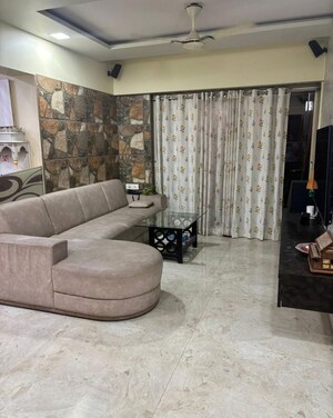 Living Room in 3 BHK Apartment at Kalpa Taru Siddhachal III, Vasant Vihar – for Rent