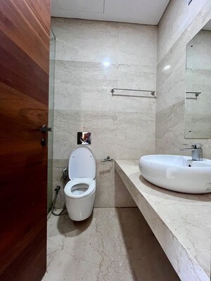 Bathroom in 3 BHK Apartment at Omkar 1973, Worli – for Rent
