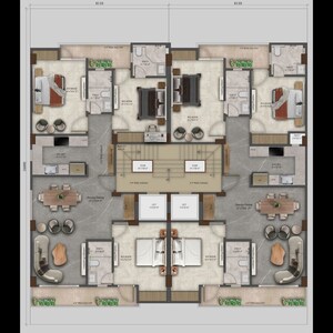 Floor Plan in 4 BHK Builder Floor at DLF Garden City Independent Floors, Sector 92 – for Sale