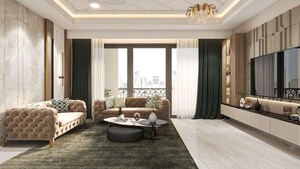 Living Room in 4 BHK Builder Floor at DLF Garden City Independent Floors, Sector 92 – for Sale
