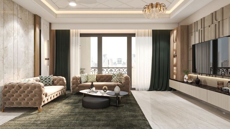 Living Room, dlf-garden-city-independent-floors 4 Bedroom 269 Sq.Yd. Builder Floor In Sector 92 Gurgaon 10366251