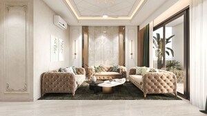 Living Room in 4 BHK Builder Floor at DLF Garden City Independent Floors, Sector 92 – for Sale