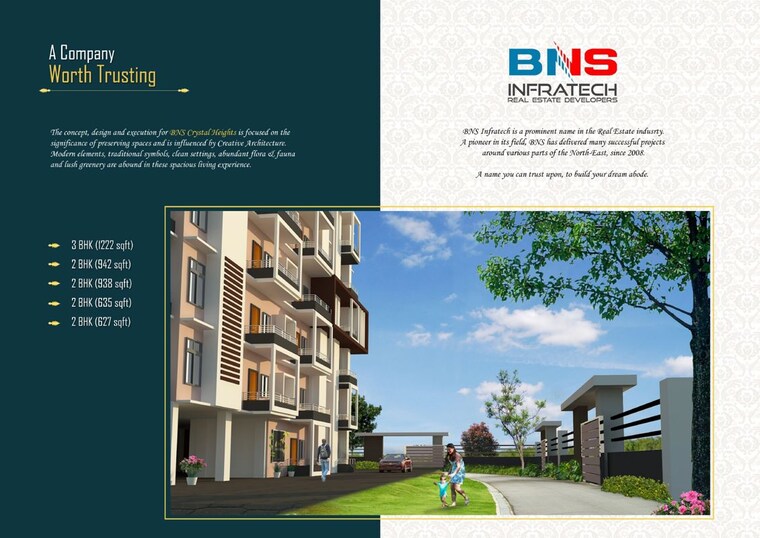 Exterior View, six mile 3 Bedroom 1222 Sq.Ft. Apartment In Six Mile Guwahati 10366342
