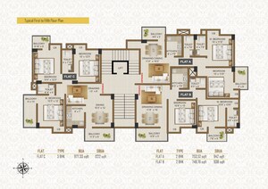 Floor Plan in 2 BHK Apartment at Six Mile – for Sale