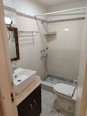 Bathroom in 4 BHK Apartment at Tarika CGHS, Sector 43 – for Rent