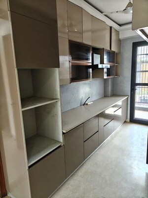 Kitchen in 3 BHK Builder Floor at Sushant Lok I – for Rent