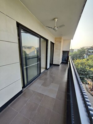 Balcony in 3 BHK Builder Floor at Sushant Lok I – for Rent