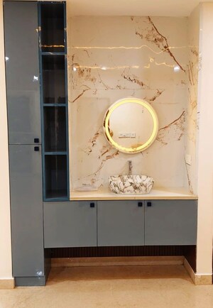 Bathroom in 3 BHK Apartment at Ramky Towers, Gachibowli – for Rent