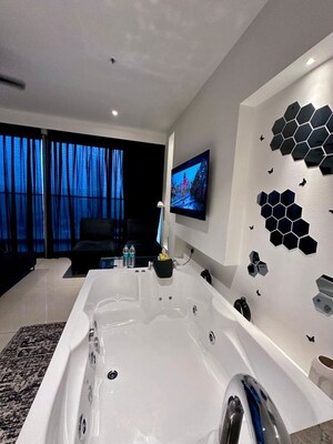 Living Room in Studio Apartment at M3M My Den, Sector 67 – for Rent