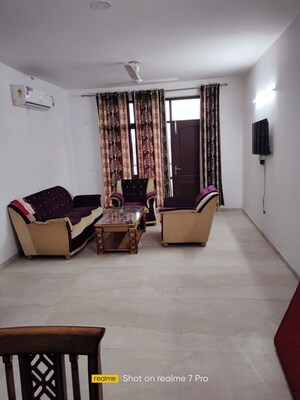 Living Room in 3 BHK Builder Floor at Omaxe New Chandigarh, North Mullanpur – for Rent