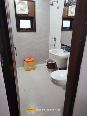 Bathroom in 3 BHK Builder Floor at Omaxe New Chandigarh, North Mullanpur – for Rent