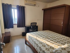 Bedroom in 3.5 BHK Apartment at L&T Raintree Boulevard, Hebbal – for Rent