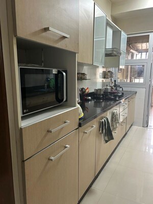Kitchen in 3 BHK Apartment at DB Orchid Woods, Goregaon East – for Rent