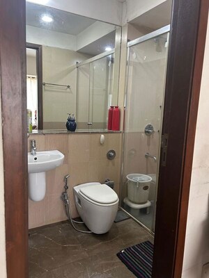 Bathroom in 3 BHK Apartment at DB Orchid Woods, Goregaon East – for Rent