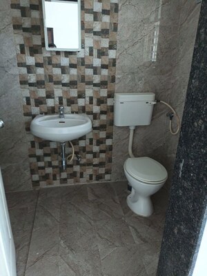 Bathroom in 3 BHK Apartment at Kunal Crimson, Aundh – for Rent