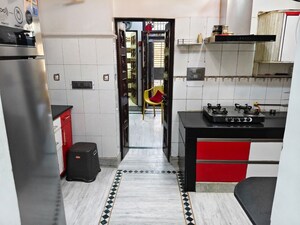 Kitchen in 3 BHK Builder Floor at Rohini Sector 7 – for Rent
