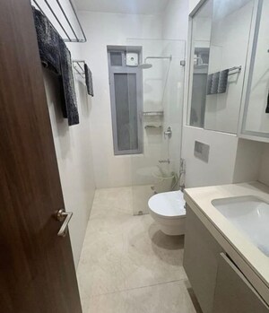 Bathroom in 3 BHK Apartment at Cosmos Horizon Phase 2, Pokhran Road No Two – for Rent