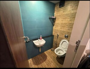 Bathroom in 1 BHK Apartment at Lodha Crown Quality Homes, Majiwada – for Rent
