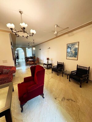 Living Room in 3 BHK Builder Floor at Greater Kailash I – for Rent