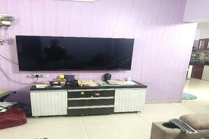 Living Room in 1 BHK Apartment at Jalan Aura County Pune, Wagholi – for Rent