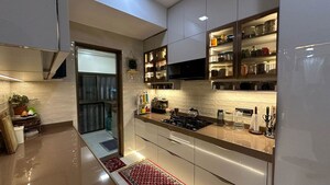 Kitchen in 3 BHK Apartment at Bhimjyani Verraton, Manpada – for Rent
