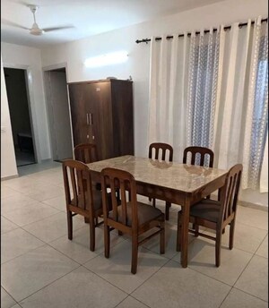 Dining area in 3 BHK Apartment at Motiaz Royal Citi, Ambala Highway – for Rent