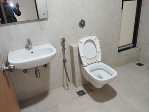 Bathroom in 3 BHK Apartment at Manbhum Around The Grove, Financial District – for Rent