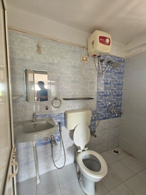 Bathroom in 3 BHK Apartment at Jal Vayu Vihar Apartments, Powai – for Rent