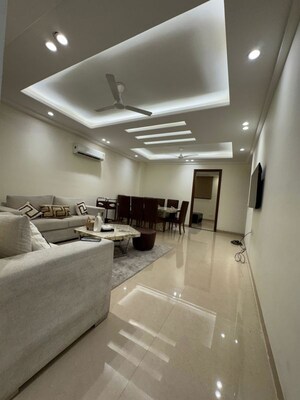 Living Room in 4 BHK Apartment at Chattarpur – for Rent