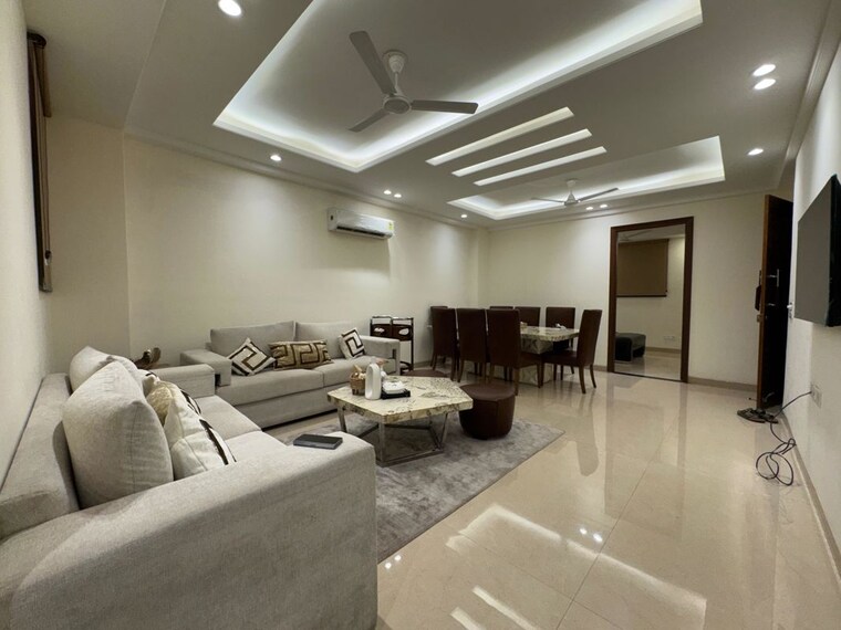 Living Room, chattarpur 4 Bedroom 2200 Sq.Ft. Apartment In Chattarpur Delhi 10370822
