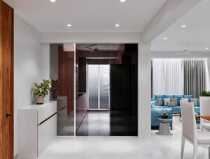 Living Room in 3 BHK Apartment at Ajmera Beverly Hills and Royal Empire, Andheri West – for Rent