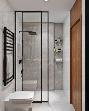 Building Lobby in 3 BHK Apartment at Ajmera Beverly Hills and Royal Empire, Andheri West – for Rent