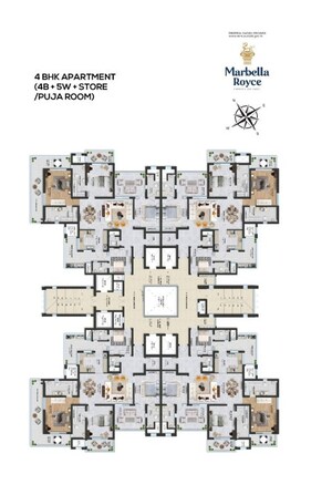 Floor Plan in 4 BHK Apartment at Kharar Road – for Sale