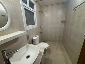 Bathroom in 2 BHK Apartment at Bhartiya Nikoo Homes, Thanisandra Main Road – for Rent