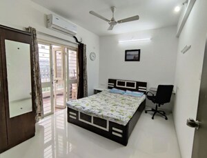 Bedroom in 2 BHK Apartment at Shraddha Twin Tower, Wakad – for Rent
