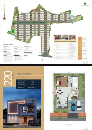 Floor Plan in 4 BHK Villa at Ramky The Spectrum, Korremula – for Sale