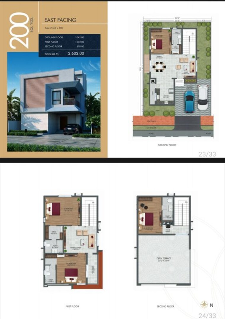 Floor Plan, ramky-the-spectrum 4 Bedroom 2457 Sq.Ft. Villa In Korremula Hyderabad 10371425