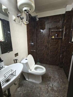 Bathroom in 2 BHK Builder Floor at Ansal Sushant Lok I, Sector 43 – for Rent