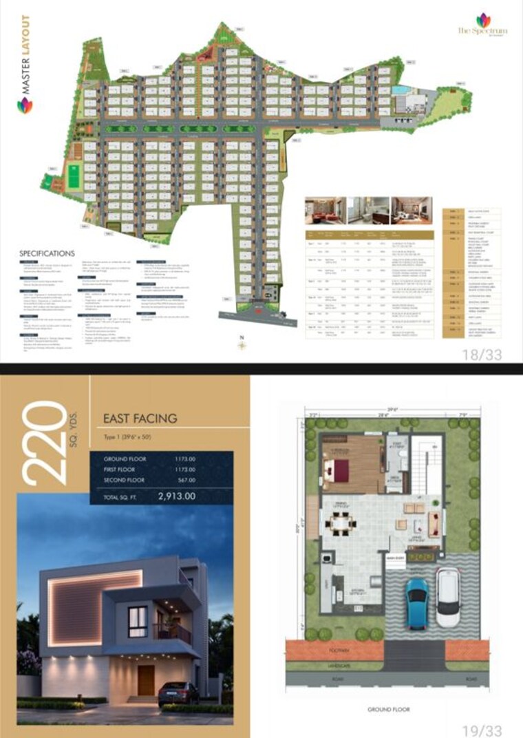 Floor Plan, ramky-the-spectrum 4 Bedroom 2602 Sq.Ft. Villa In Korremula Hyderabad 10371571