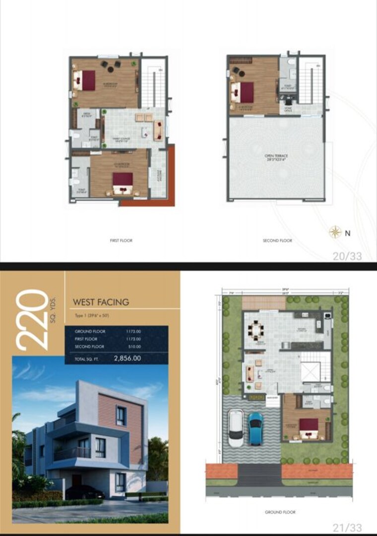 Floor Plan, ramky-the-spectrum 4 Bedroom 2602 Sq.Ft. Villa In Korremula Hyderabad 10371571