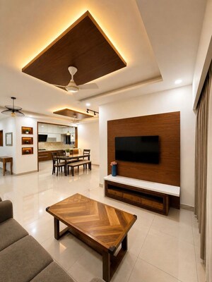 Living Room in 2 BHK Apartment at Brigade Northridge, Kogilu Road – for Rent