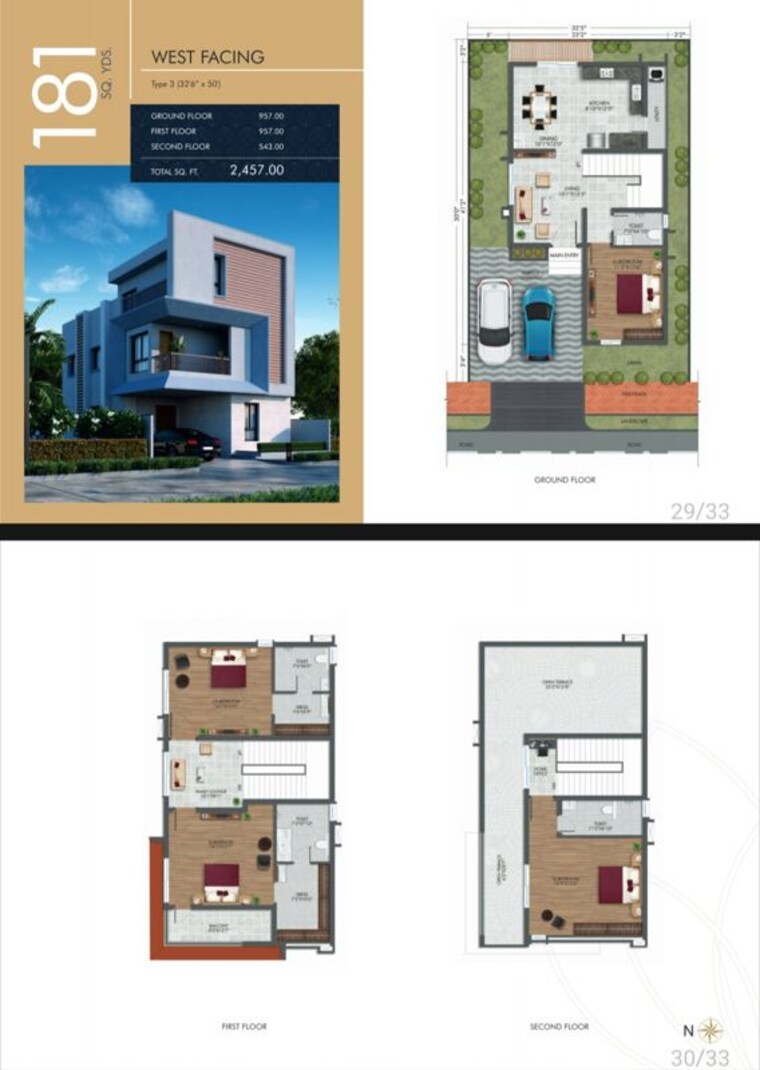 Floor Plan, ramky-the-spectrum 4 Bedroom 2856 Sq.Ft. Villa In Korremula Hyderabad 10371605