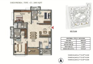 Floor Plan in 3 BHK Apartment at Patancheru – for Sale
