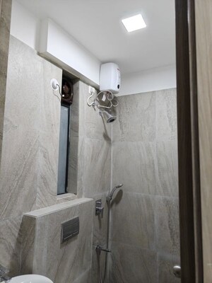 Bathroom in 2 BHK Apartment at Prescon Midtown Bay, Mahim West – for Rent