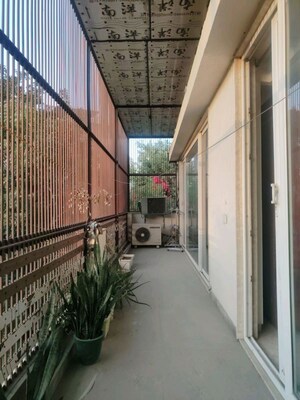Balcony in 3 BHK Builder Floor at Sushant Lok I – for Rent