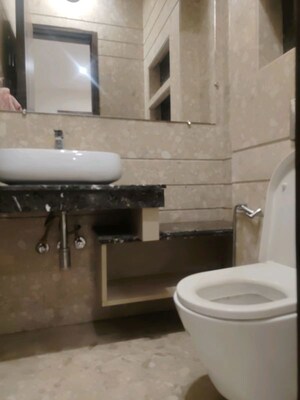 Bathroom in 3 BHK Builder Floor at Sushant Lok I – for Rent