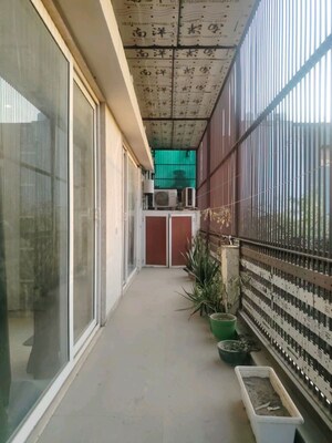 Balcony in 3 BHK Builder Floor at Sushant Lok I – for Rent