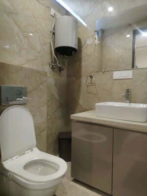 Bathroom in 3 BHK Builder Floor at Sushant Lok I – for Rent